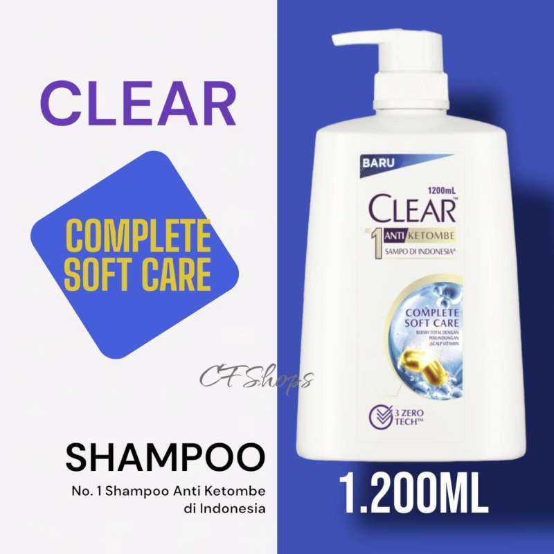 Jual Clear Shampoo Anti Ketombe Complete Soft Care - 1200ml di Seller