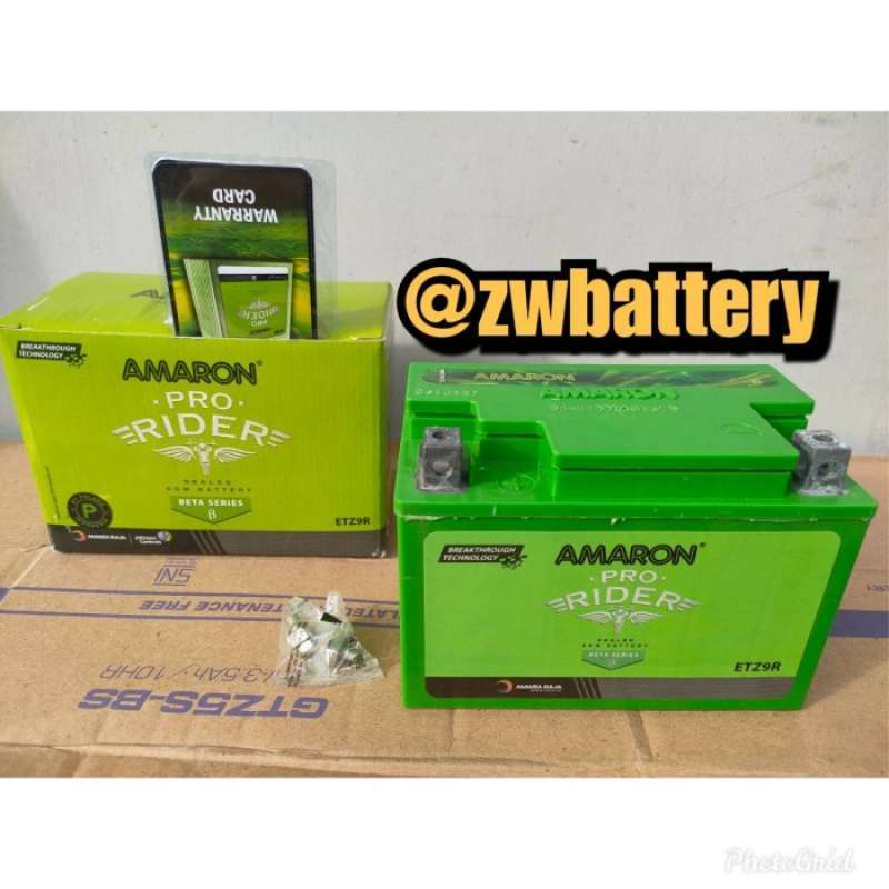 Promo Aki Motor Ninja 250 Karbu / Injeksi Amaron Ytx9-Bs 9 Ampere