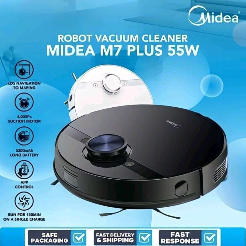 Jual Midea M7+ Smart Robot Vacuum Cleaner 2 In 1 Sweep & Mop Lds ...