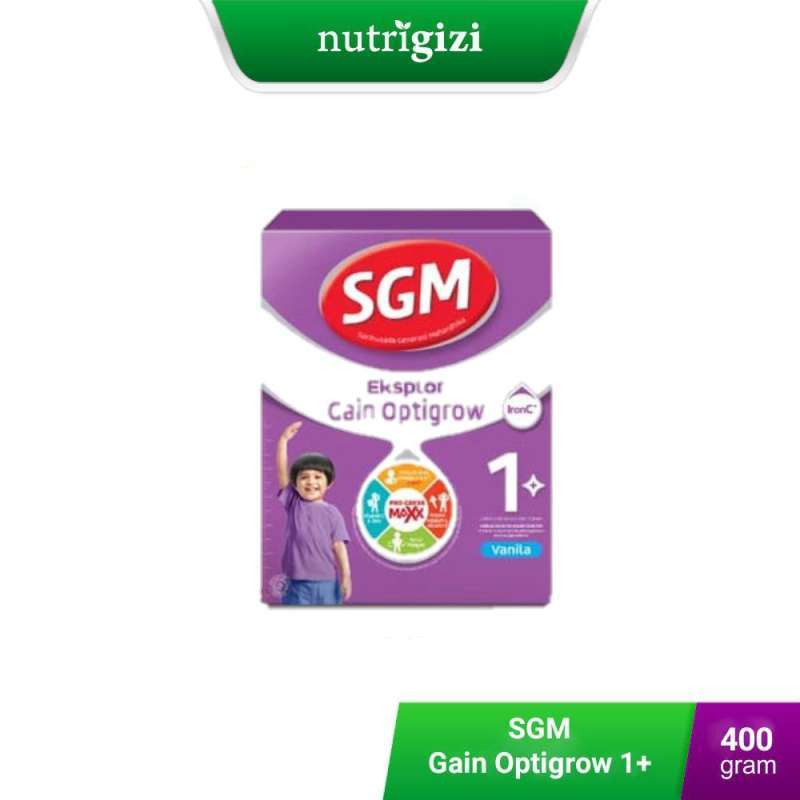 Promo Nutrigizi | Sgm Gain Optigrow 1+ (1 Tahun Keatas) 400 Gram Susu