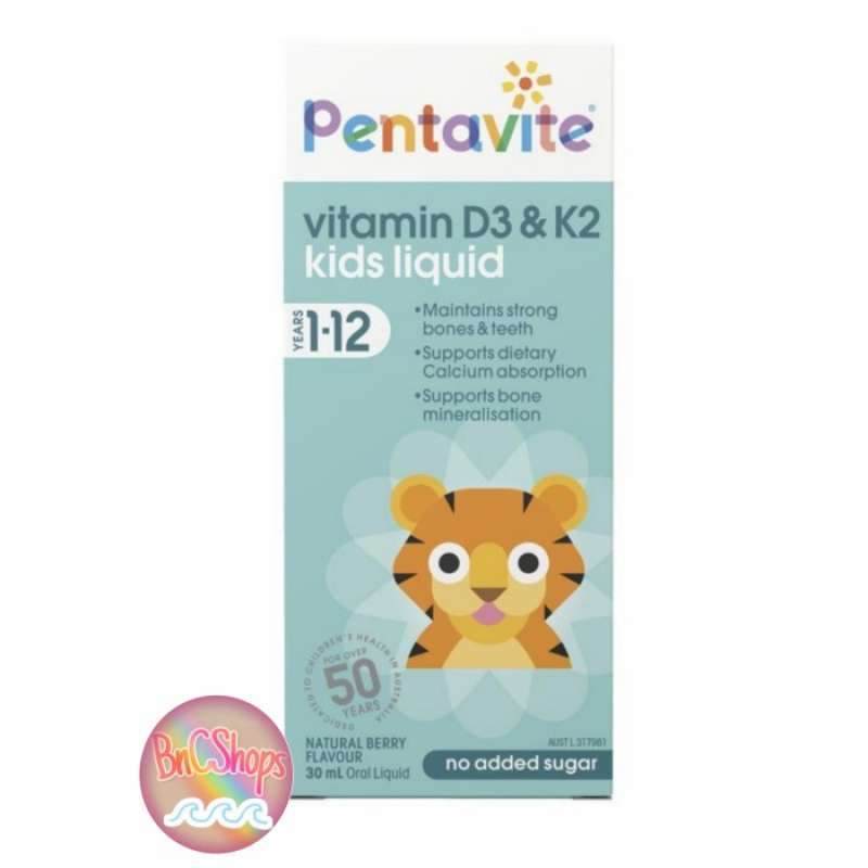 Promo PENTAVITE KIDS LIQUID VITAMIN D3 K2/ VITAMIN D3 K2 ANAK (30 ML) Diskon 33 di Seller Nur