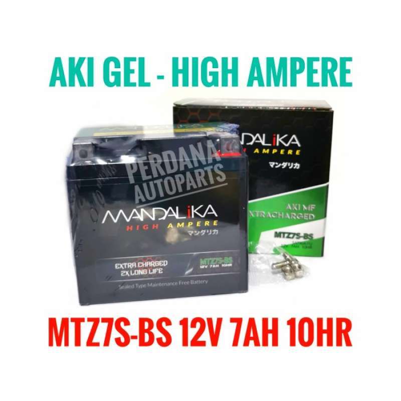 Promo Aki Mandalika MF Gel 12v 7Ah High Ampere GSX R150 GSX S150 Diskon