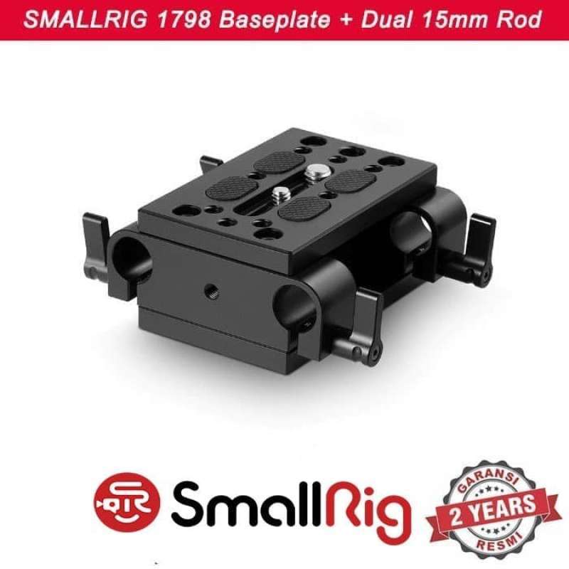 Small Rod Base Promo SmallRig Baseplate with Dual 15mm Rod Clamp 1798 Diskon 4% di ...