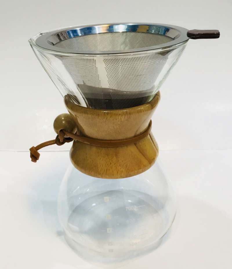 Jual Chemex Wood Handle With Mess Filter Stainless 800ml , Chmx2187 (kode 010)) Di Seller