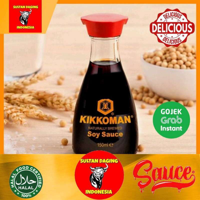 Promo Soy Sauce Jepang Kikkoman Halal 150 Ml/ Soy Sauce/ Kecap Asin