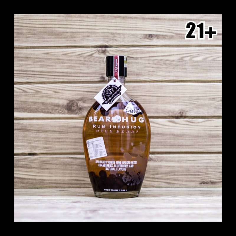 Promo Bear Hug Rum Infusion Wild Berry 1000ml Liqueur INDOALKOHOL