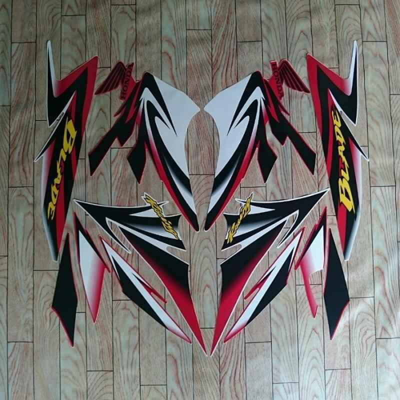 Jual stiker striping motor Blade racing 2009 merah putih di Seller ...