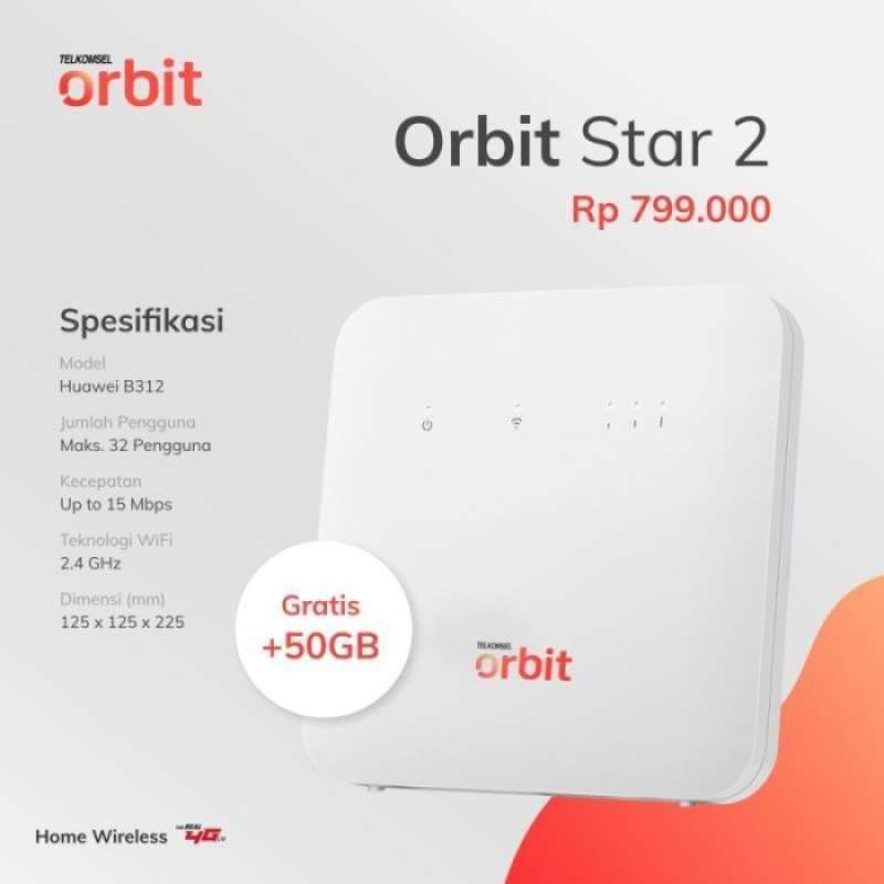 Jual Huawei B312 Modem Wifi Home Router 4G Telkomsel Orbit Star 2 di ...