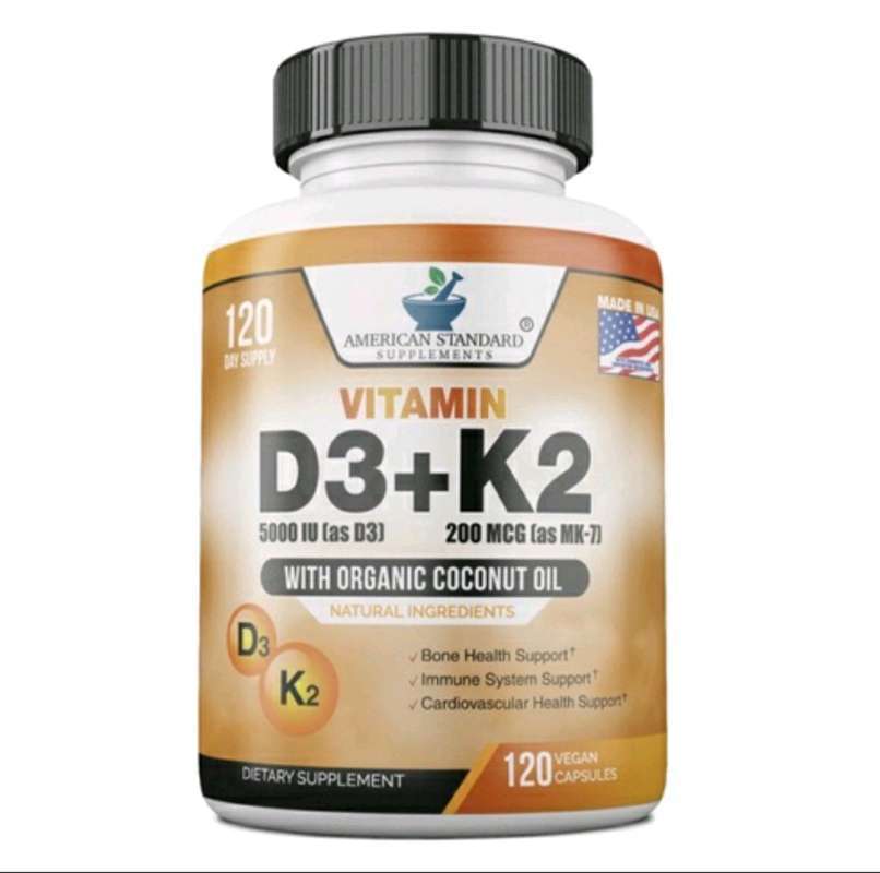 Jual Vitamin D3 5000 IU + K2 200 mcg, Vitamin D3 K2, Vitamin K2 D3