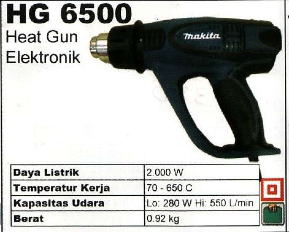 Jual New Makita HG 6500 Mesin Hot Gun Heat Gun Digital Variable