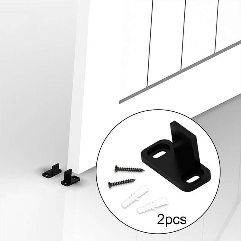 Promo 2x Durable Sliding Barn Door Bottom Floor Guides Closet