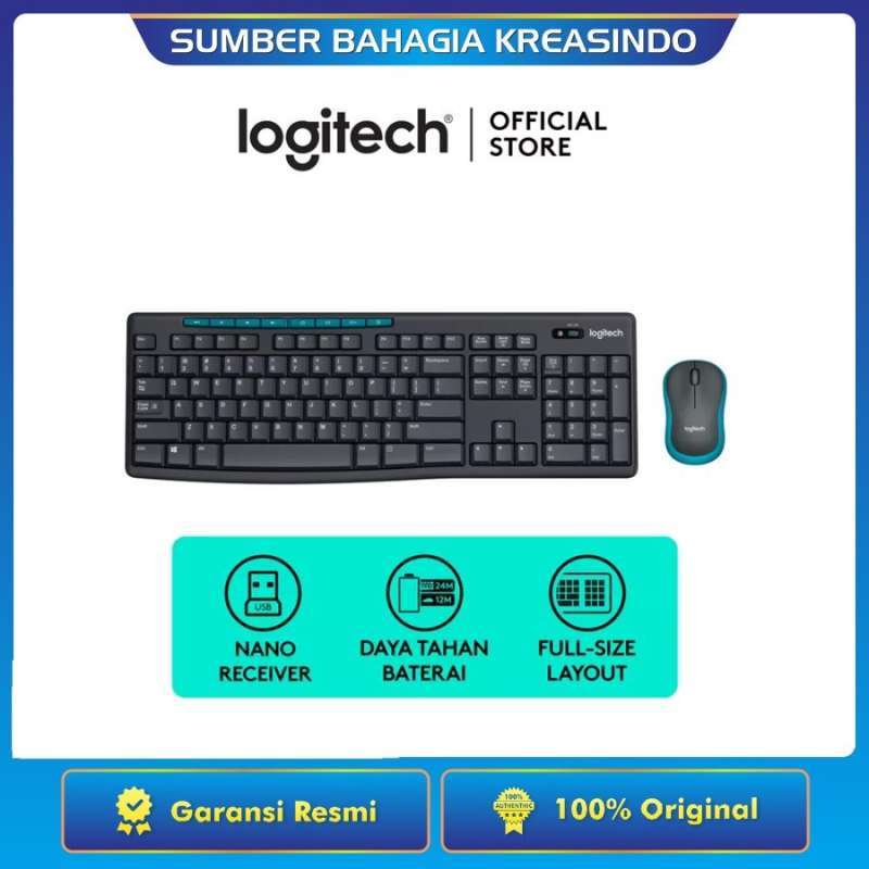 Promo Logitech MK275 Wireless Keyboard & Mouse Combo ORIGINAL RESMI