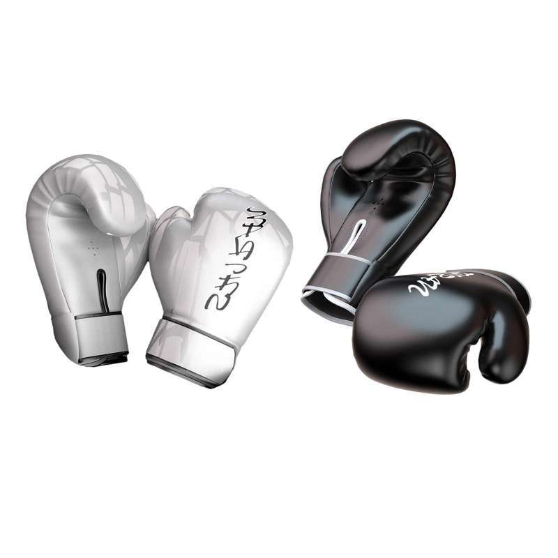 Promo 2 Pair Men Women Boxing Gloves Sparring PU Leather Punching Bag Mitts 10oz Diskon 33 di