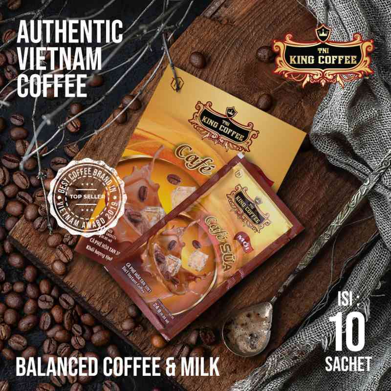 Promo Kopi Vietnam King Coffee Cafe Sua Kopi Susu isi 10 Sachet Trung