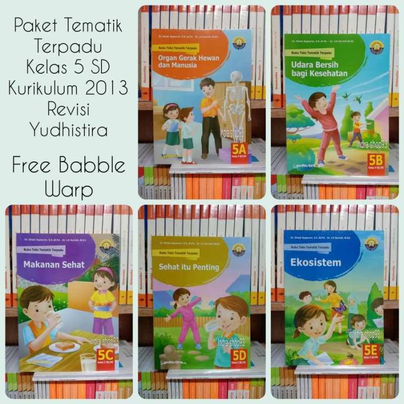Jual Paket Tematik Terpadu 5A-5E Kelas 5 SD K13 Revisi Yudhistira di ...