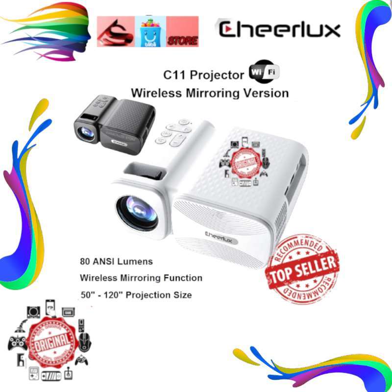 Mini Projector C11 Promo Cheerlux C11 Portable Wifi Mini Proyektor Led 2000 Lumens Screen ...