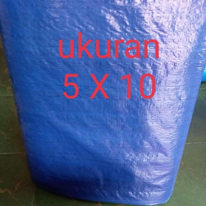 Jual Terpal plastik UK 5 X 10 Tipe A2 kualitas biasa harga terjangkau