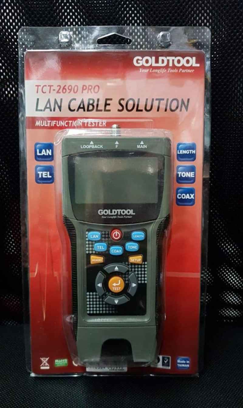 Jual Goldtool TCT-2690 PRO Lan Tester Digital Cable Tester Rj45 ...