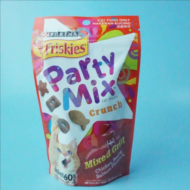 Jual Friskies Party Mix Adult Snack Kucing Original 60gr di Seller Bora