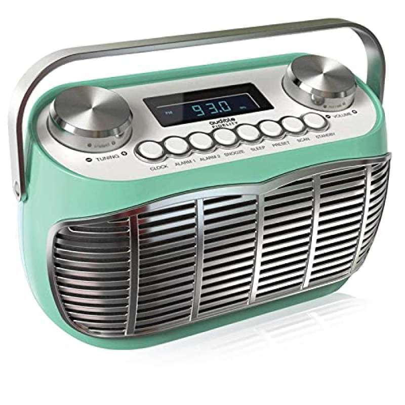 Promo AM FM Portable Radio, Battery Operated or AC Powered Retro