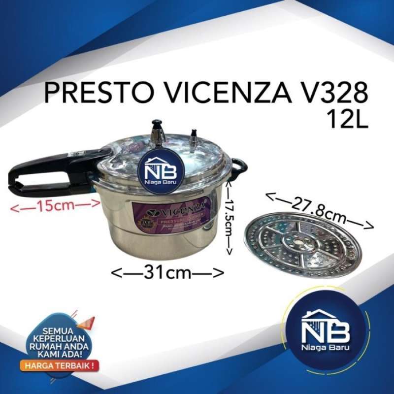 Promo PANCI PRESTO VICENZA 12 LITER V 328 PRESSURE COOKER VICENZA