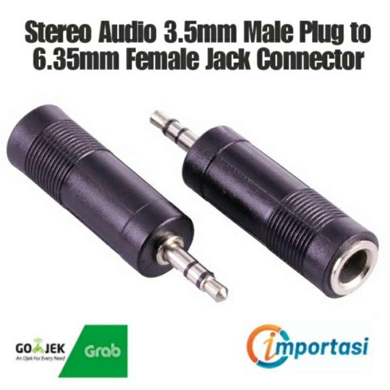 Jual Premium Adapter Audio 3.5mm Male to 6.5mm Female Stereo Jack
