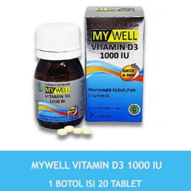 Jual my well vitamin d3 1000 iu 20 tablet di seller dirga store
