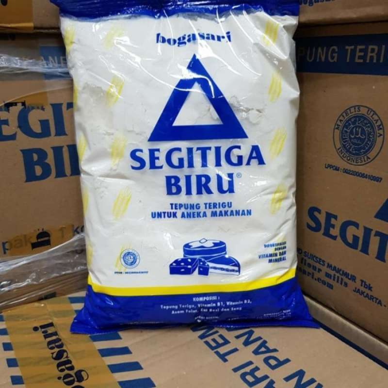 Promo TEPUNG TERIGU SEGITIGA BIRU 1 KG 1000 GRAM Diskon 25% di Seller ...