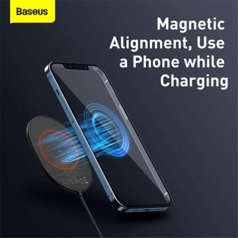 Jual Baseus Light Wireless Charger Mini 12 Pro Max 15W di