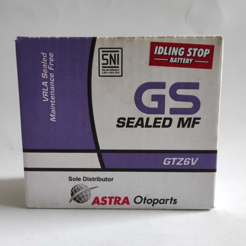 Jual Aki GS Astra GTZ6V GSX R/S,Satria Fi,CBR facelift,Sonic 150,R15V3