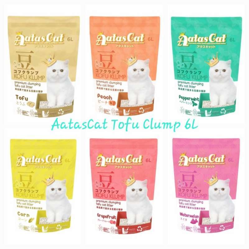 Promo Pellet soya ganti pasir Aatas Tofu Clump 6L 2.72lbs premium cat