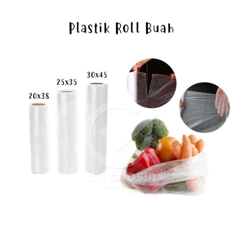 Jual Plastik Roll Buah/ Roll Bag/ Plastik Buah HDPE Bening [3 kg] - 20 ...