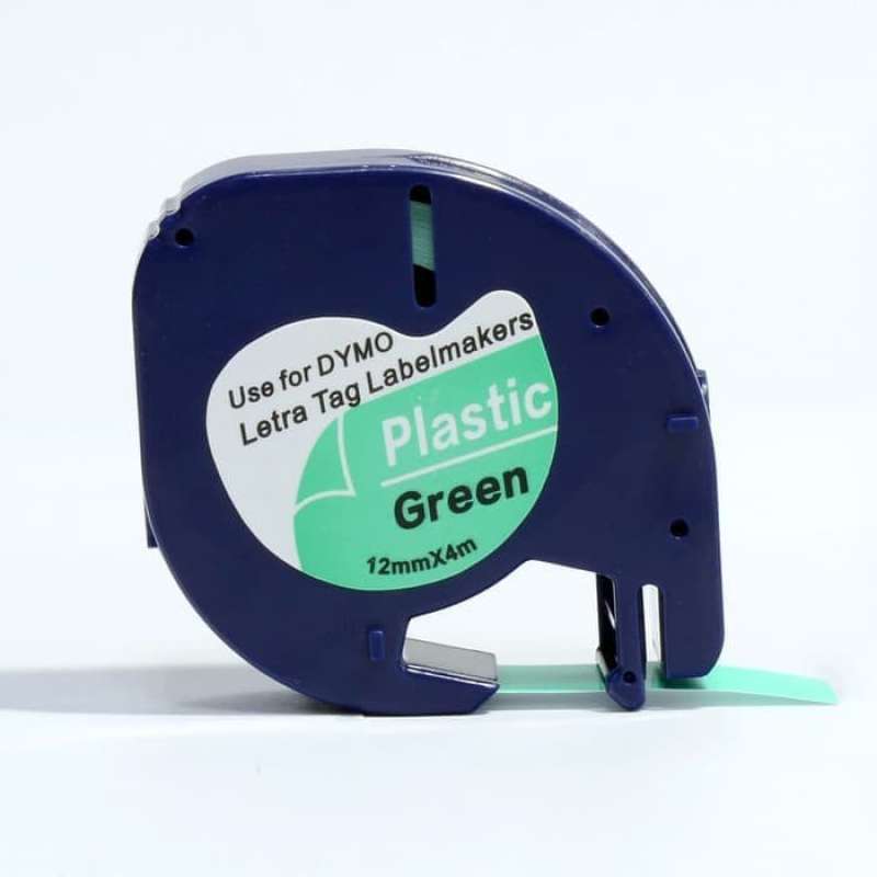 Jual DYMO LETRATAG LABEL TAPE 12MM Plastic Green di Seller