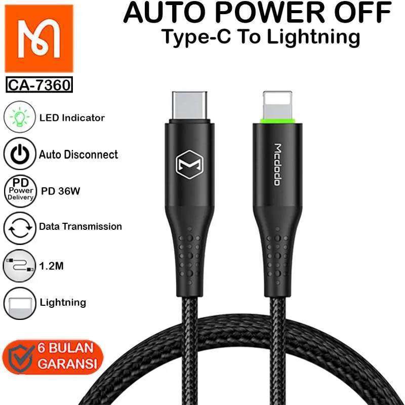 Promo Mcdodo CA 7360 TypeC to Lightning Auto Disconnect Cable 120cm