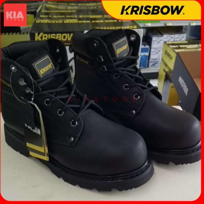 Promo SAFETY SHOES KRISBOW Vulcan full kulit ( warna Coklat (brown) dan