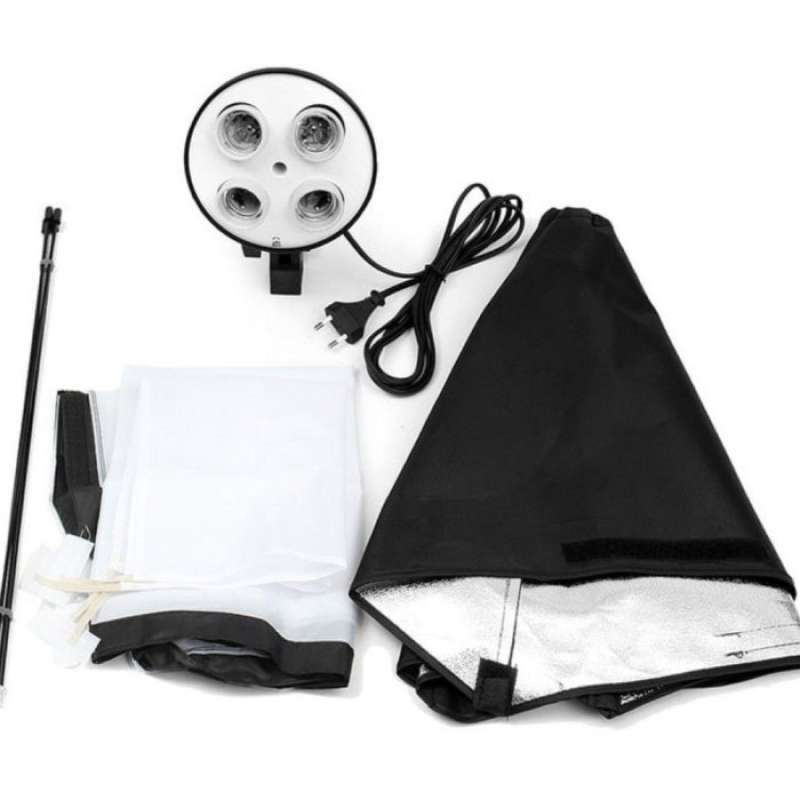 Promo Paket Softbox 4 Lamp Holder Light Stand Promo Lampu Diskon 15 Di