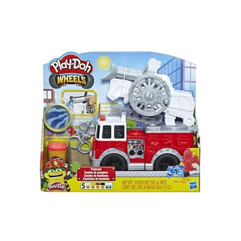 Jual PlayDoh Play Doh Wheels Firetruck Fire truck Play Set inc 5 Tubs