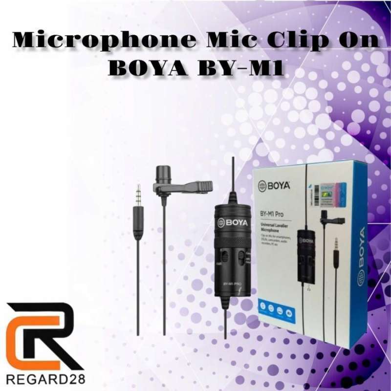 Jual Microphone Mic Clip On Boya ByM1 By M1 Pro Original di Seller