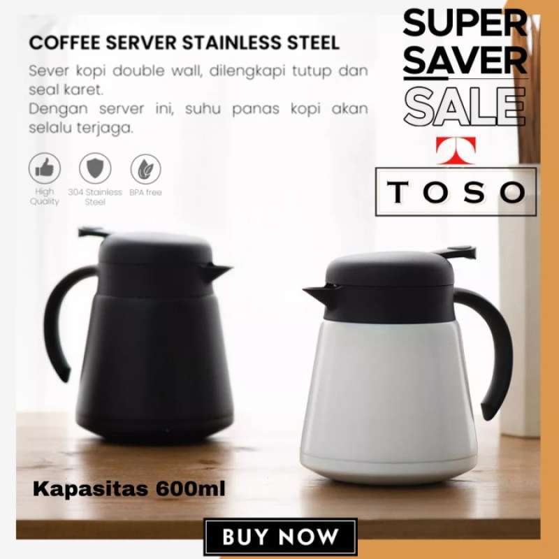 Jual SERVER KOPI STAINLESS STEEL 600ML INSULATED TEKO COFFEE SERVER