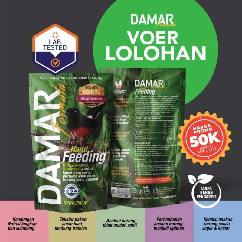 Jual Damar Formula Hand Feeding di Seller DENTA PET SHOP Kalibata