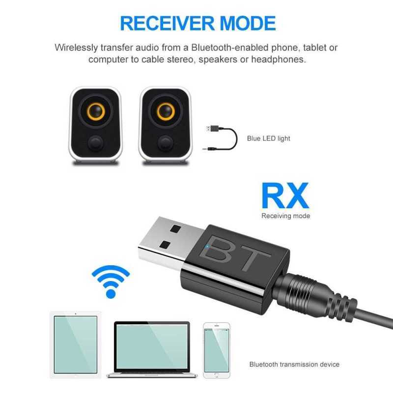 Jual Jckel Usb Audio Bluetooth Dongle 5.0 2in1 Transmitter Receiver Aux ...