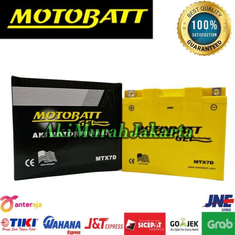 Jual Aki Motor Honda Tiger Revo Motobatt MTX7D Aki Gel / Aki Kering di
