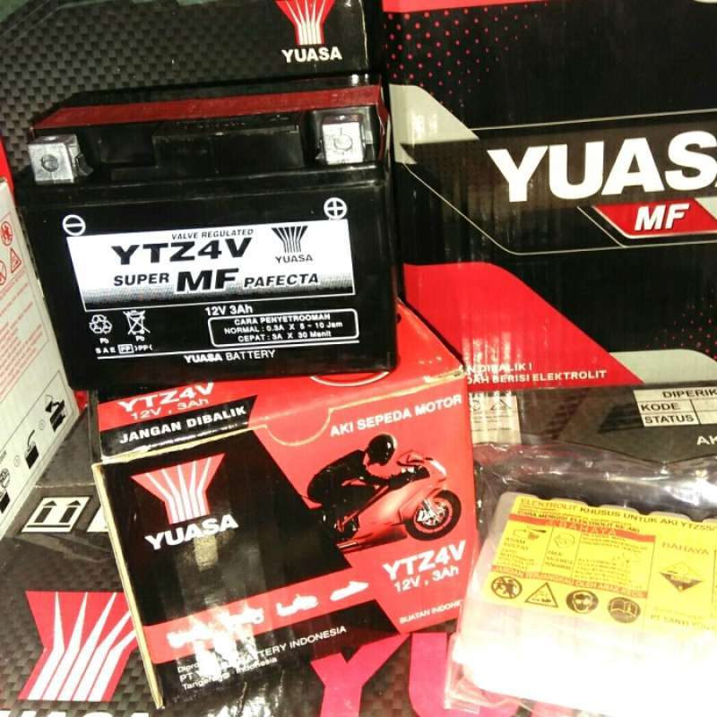 Jual Aki Motor Suzuki Lets, Arashi, Hayate, Shogun 125 Yuasa YTZ4V Aki