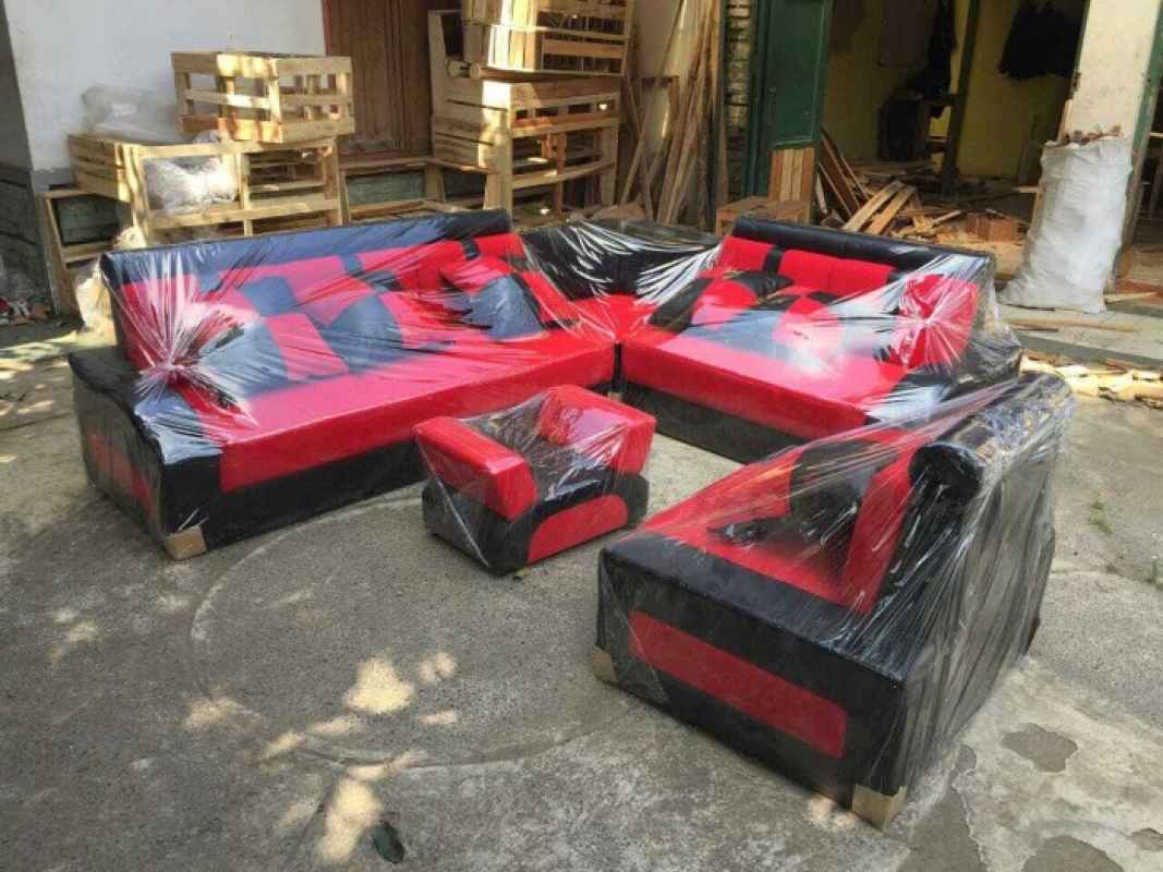 Promo ready sofa minimalis merah hitam kursi ruang tamu murah terbaru