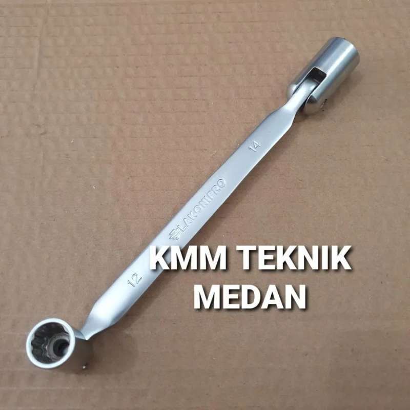 Jual LAKONI PRO DOUBLE SWIVEL WRENCH 12 X 14 KUNCI GANDA FLEXIBLE 12X14 ...