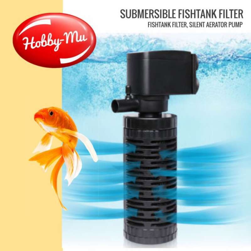 Promo Aquarium Oxygen Filter 3 in1 Submersible Fish Tank Silent