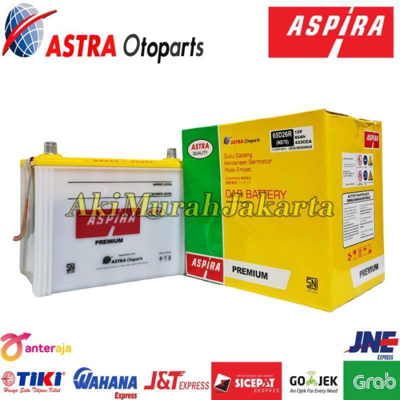 Jual Aki Mobil Toyota Kijang LGX ASPIRA ASTRA NS70 Aki Basah 12V / 65Ah