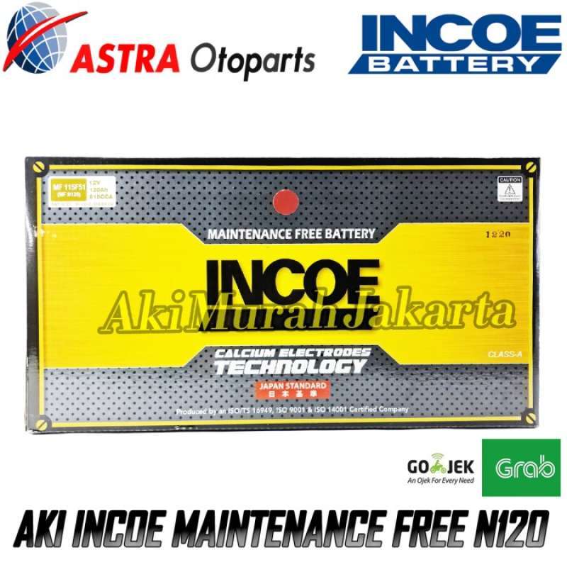 Jual AKI INCOE MF ASTRA N120 / 115F51 AKI KERING 12V / 120Ah di Seller