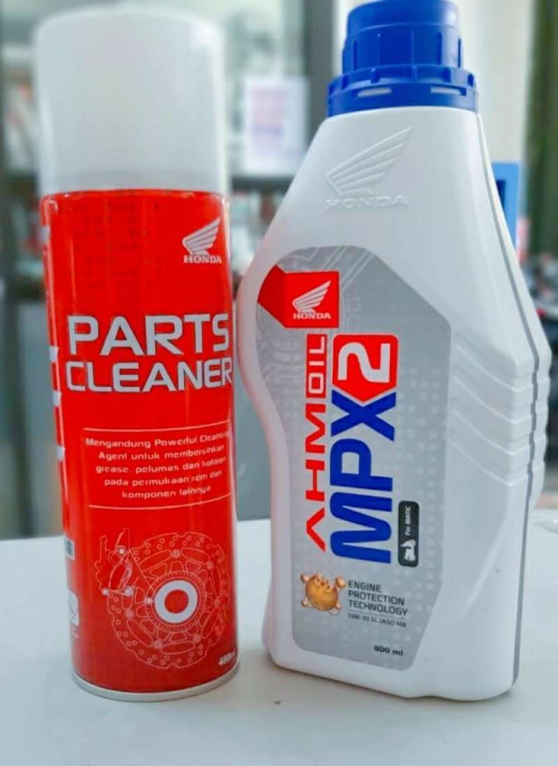 Promo Paket Oli Mpx2 0,8 Matic + Honda Parts Cleaner Diskon 23 di