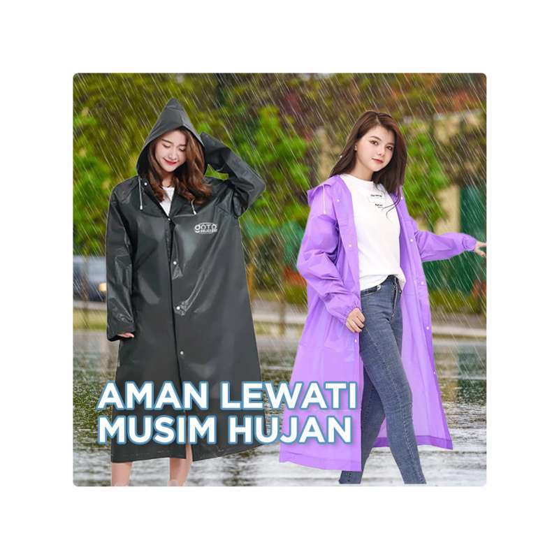 Promo Goto Hudie Luvia Raincoat Jas Hujan Ponco Kelelawar Jumbo Pria